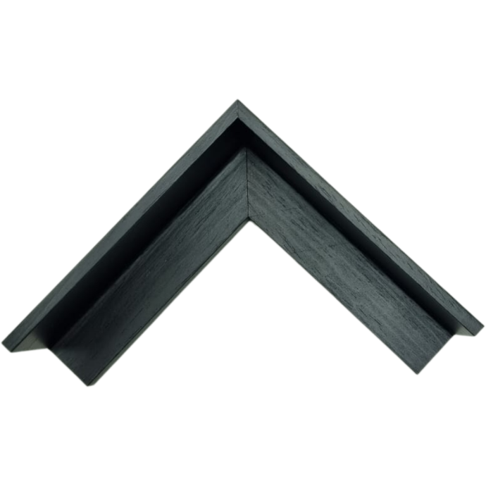 BLACK CANVAS WOOD MOULDING 37X54MM - 7MM FACE