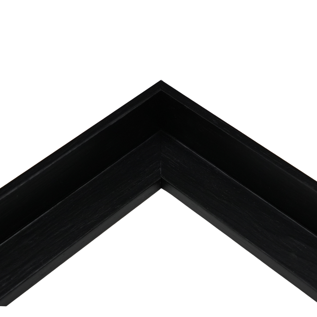 BLACK CANVAS WOOD MOULDING 37X45MM - 7MM FACE