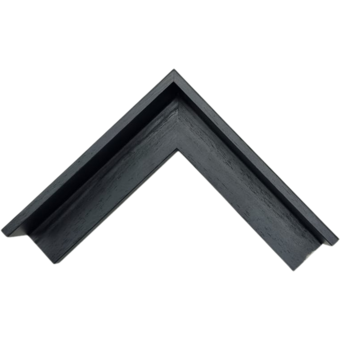 BLACK CANVAS WOOD MOULDING 37X45MM - 7MM FACE