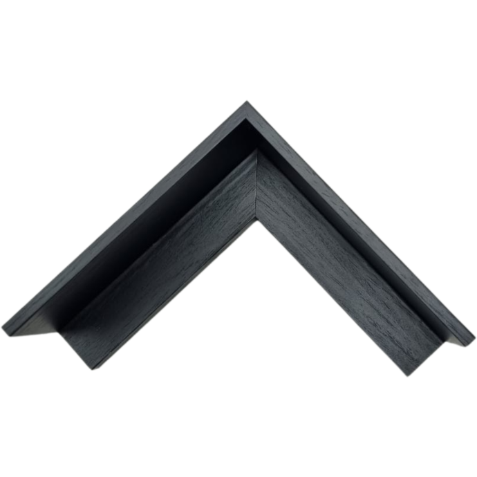 BLACK CANVAS WOOD MOULDING 37X63MM - 7MM FACE