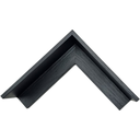 BLACK CANVAS WOOD MOULDING 37X63MM - 7MM FACE