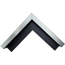 1139P BLACK & SILVER 50mm SYNTHETIC MOULDING