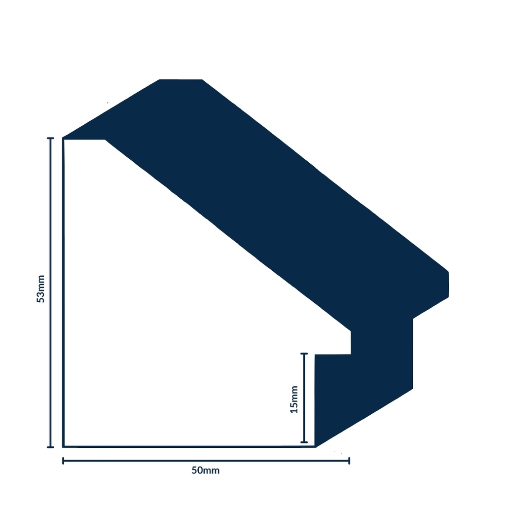1170W WHITE 50mm SYNTHETIC MOULDING