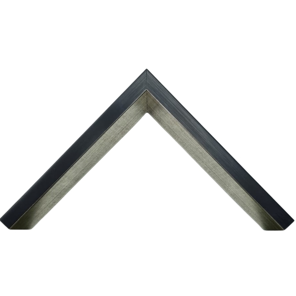 1171M SILVER & BLACK 27mm SYNTHETIC MOULDING