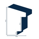 1067A WHITE 25mm SYNTHETIC MOULDING