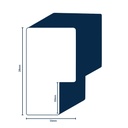 1159N LIGHT WOOD WHITE 16mm SYNTHETIC MOULDING