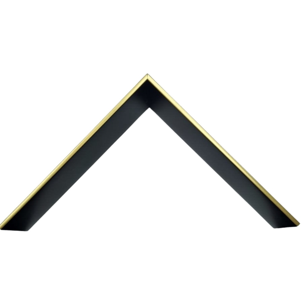 1168C BLACK / GOLD TOP 19mm SYNTHETIC MOULDING