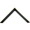 1168C BLACK / GOLD TOP 19mm SYNTHETIC MOULDING
