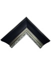 PS MOULDING W 76 X H 36 X L 2900MM BLACK & SILVER
