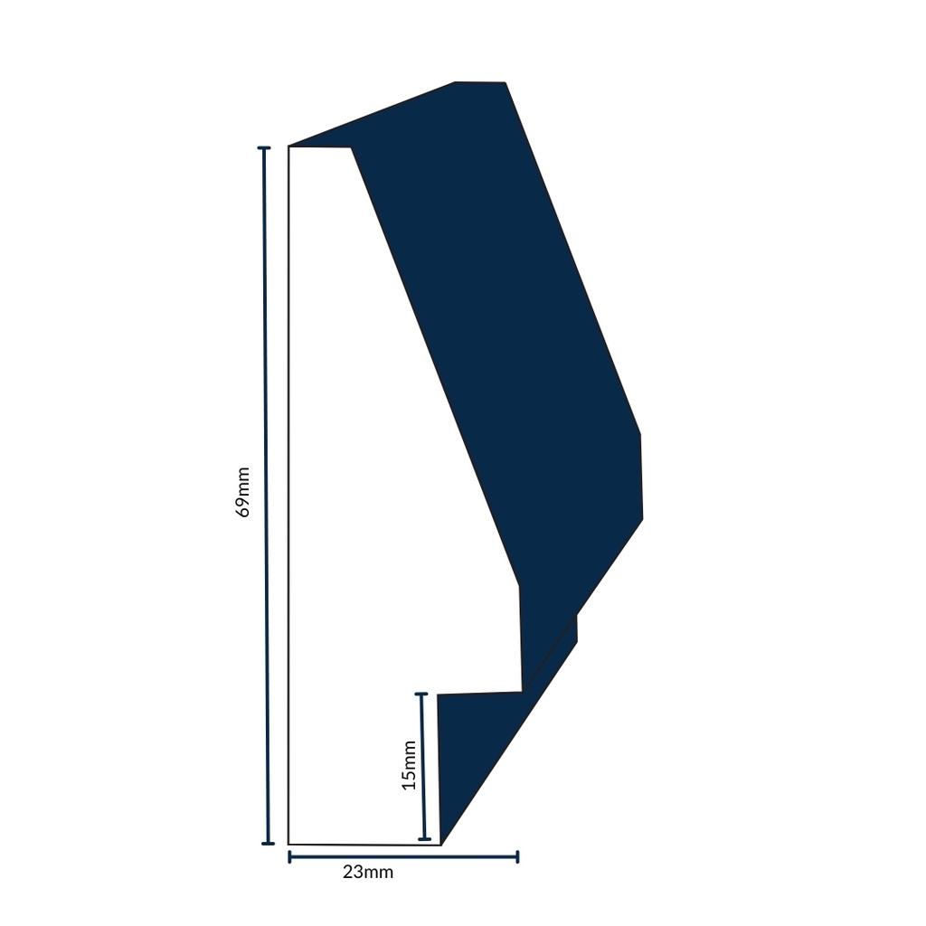 PS MOULDING W 25 X H 70 X L 2900MM NATURAL KIAAT