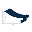 PS MOULDING W 57 X H 35 X L 2900MM MEDIUM WOODSTAIN