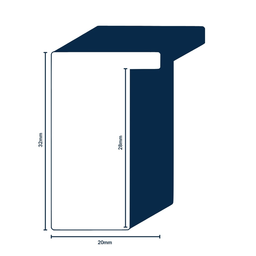 PS MOULDING W 20 X H 32 X L 2900MM NATURAL KIAAT