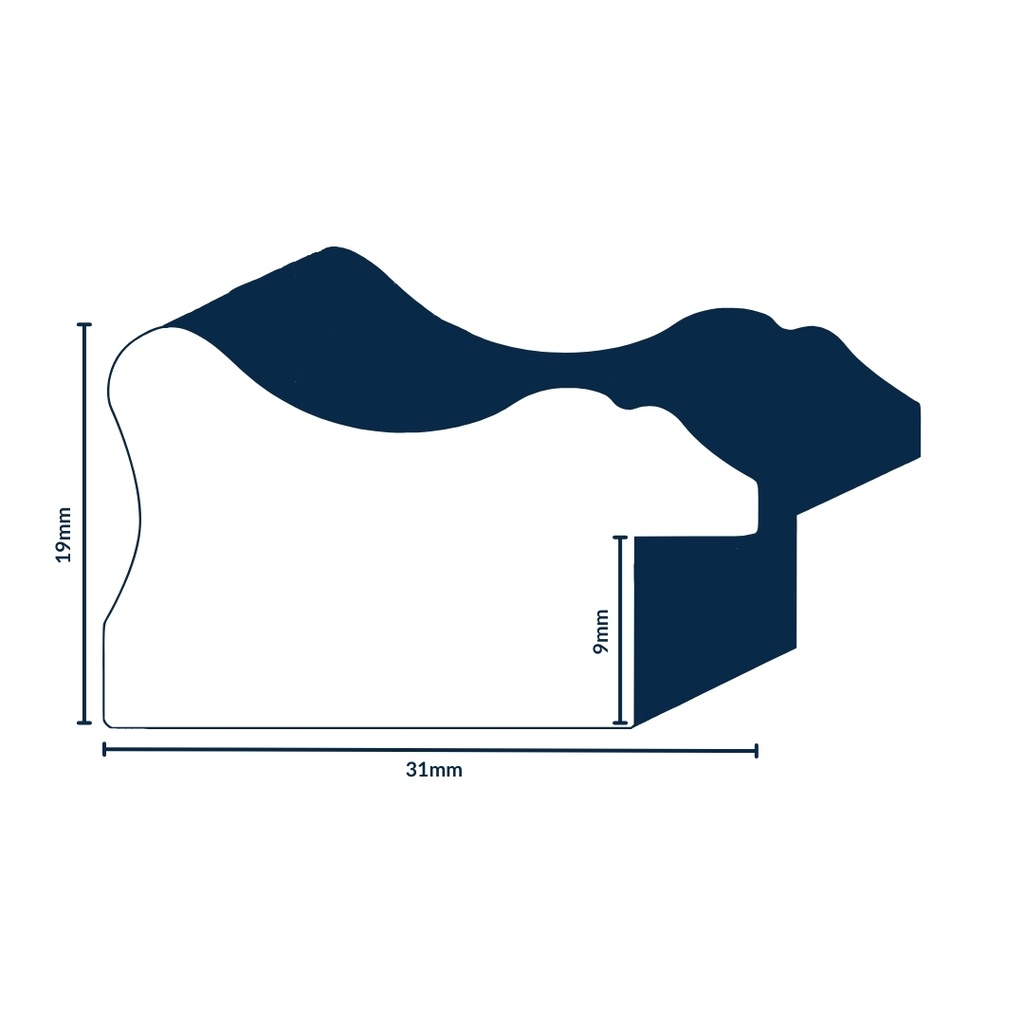PS MOULDING W 31 X H 19 X L 2900MM GOLD