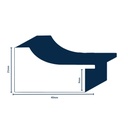 PS MOULDING W 40 X H 21 X L 2900MM WHITE WASH