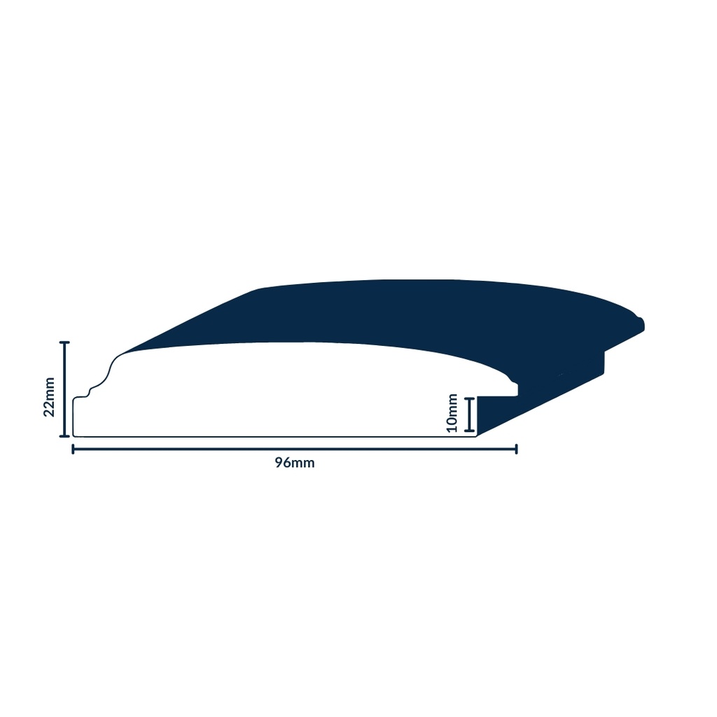 PS MOULDING W 96 X H 22 X L 2900MM BRONZE