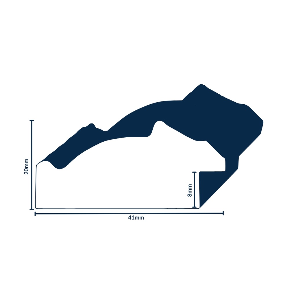 GOLD 41mm SYNTHETIC MOULDING