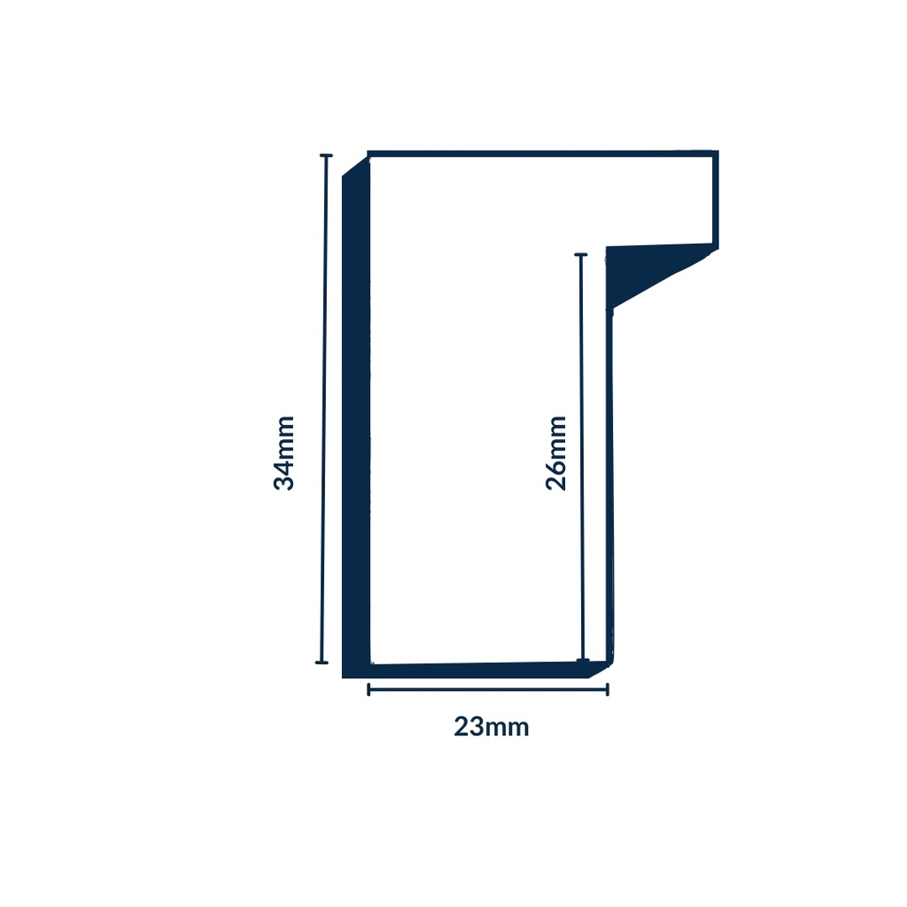 NATURAL WOOD MOULDING 23X35MM