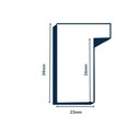 NATURAL WOOD MOULDING 23X35MM