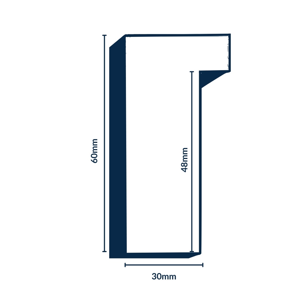 WOOD MOULDING W 30 X H 60 X L 2900MM WHITE