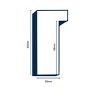 WOOD MOULDING W 30 X H 60 X L 2900MM WHITE
