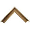 BROWN CANVAS WOOD MOULDING 37X63MM - 7MM FACE