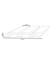 WALL PANEL 163X16X2700MM MAPLE