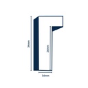 BROWN WOOD MOULDING 16X35MM