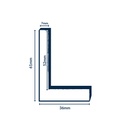 BROWN CANVAS WOOD MOULDING 37X63MM - 7MM FACE