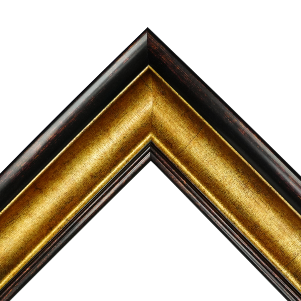PS Moulding W 78 X H 49 X L 2900mm Antique Gold & Black