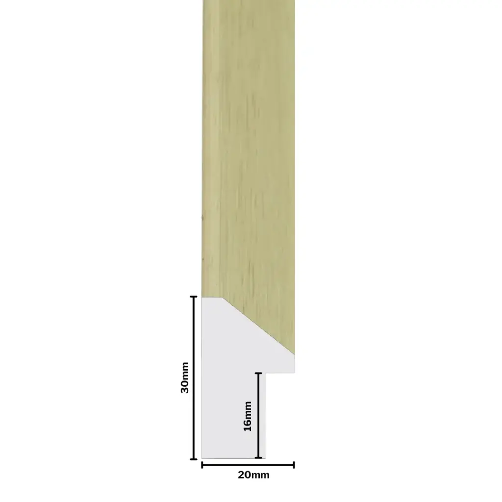PS Moulding W 20 X H 30 X L 2900mm Natural Obeche