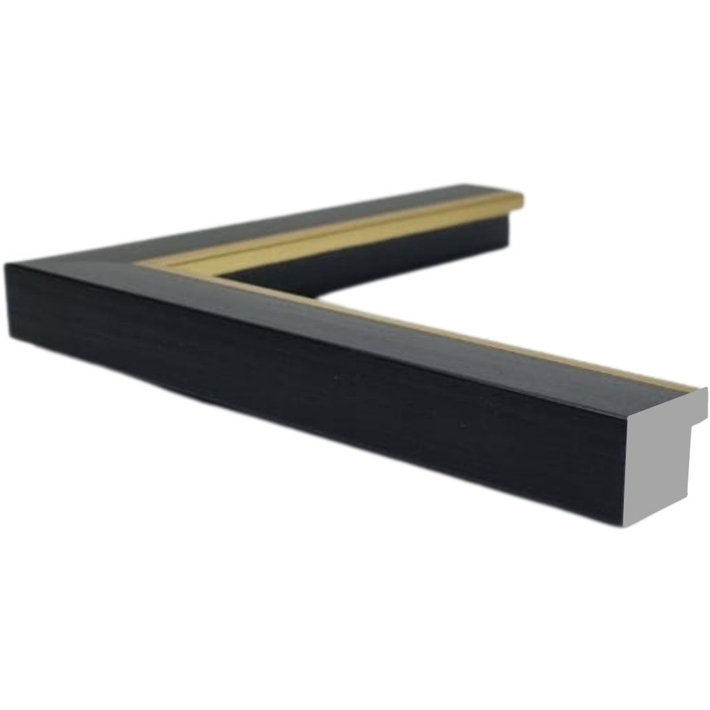PS Moulding W 30 X H 22 X L 2900mm Black & Gold