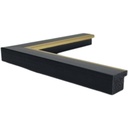 PS MOULDING W 30 X H 22 X L 2900MM BLACK & GOLD