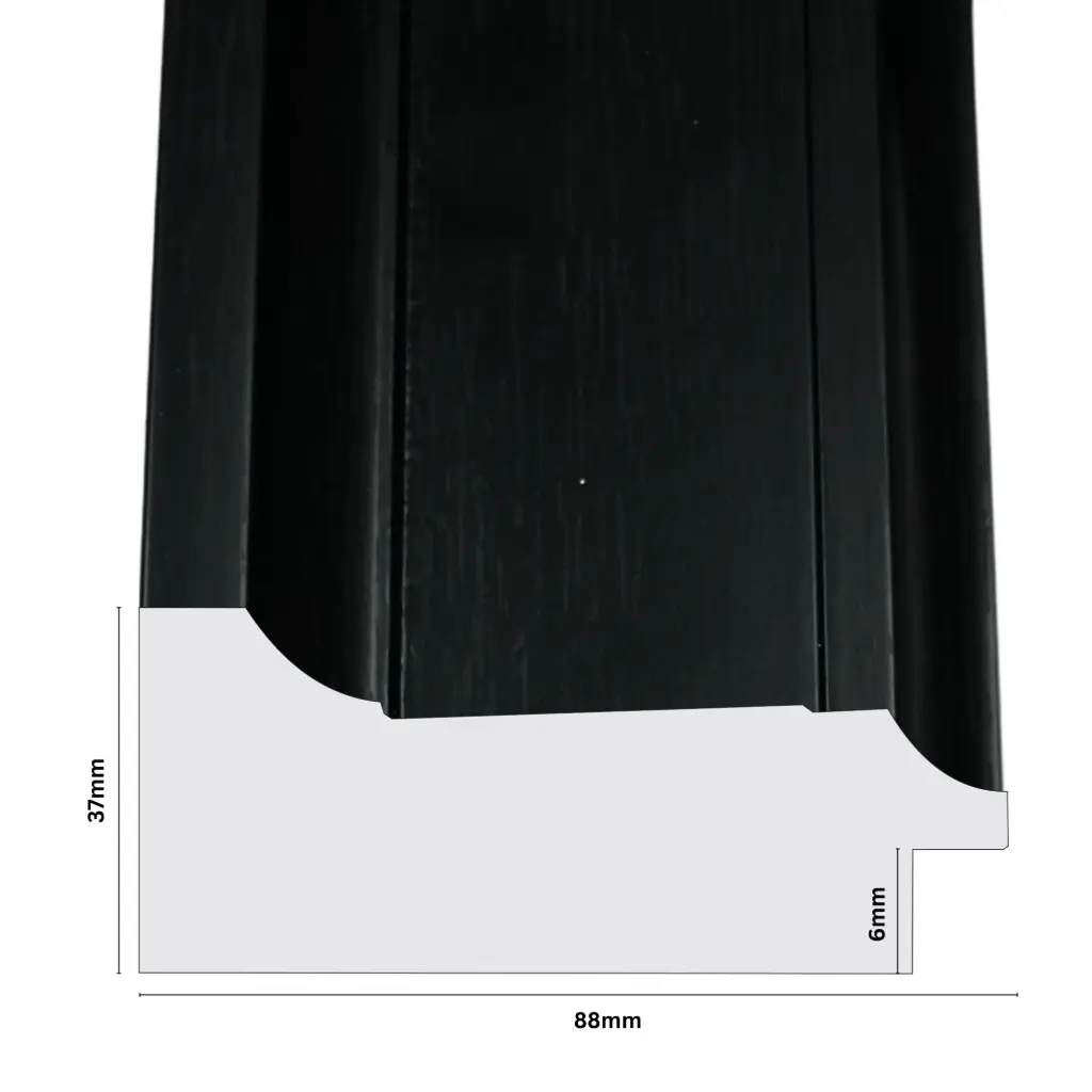 PS Moulding W 88 X H 37 X L 2900mm Black