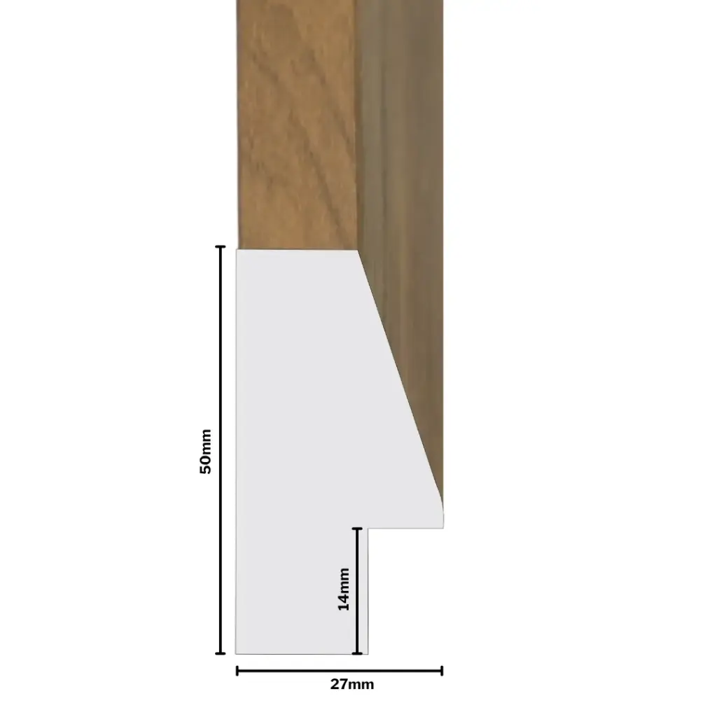 PS Moulding W 27 X H 50 X L 2900mm Natural Kiaat