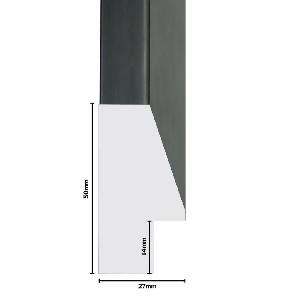 PS Moulding W 27 X H 50 X L 2900mm Black