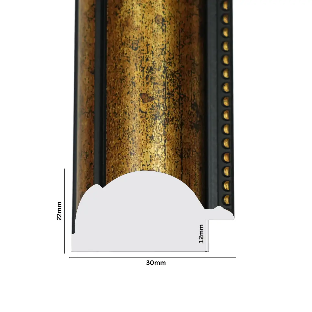 PS Moulding W 43 X H 21 X L 2900mm Antique Gold