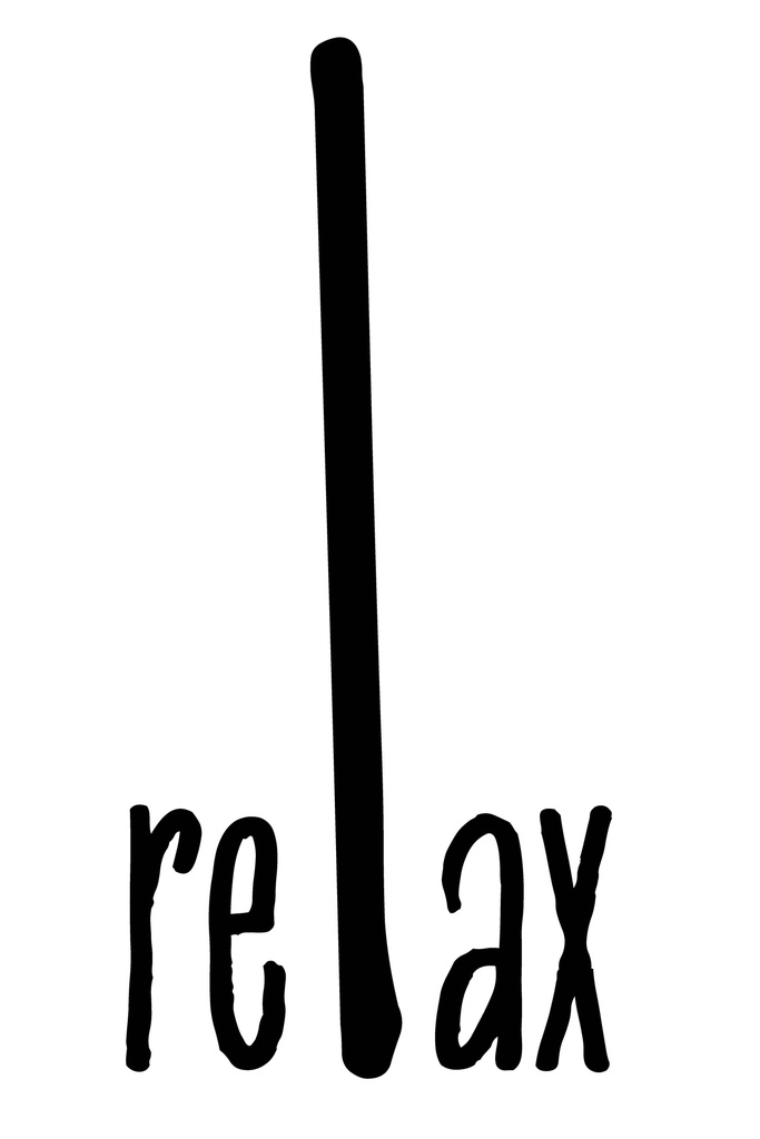 Print On Canvas Word Art Relax (600X900)