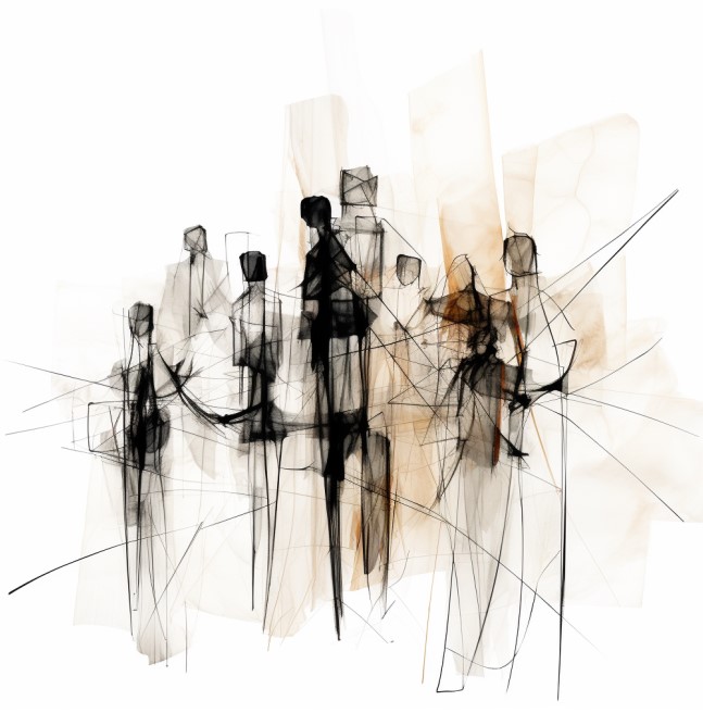 Print On Canvas - Abstract People (1200X800)