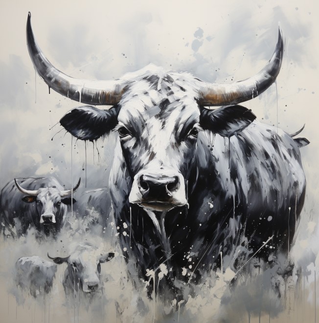 Prints On Canvas - Cows (800X800)