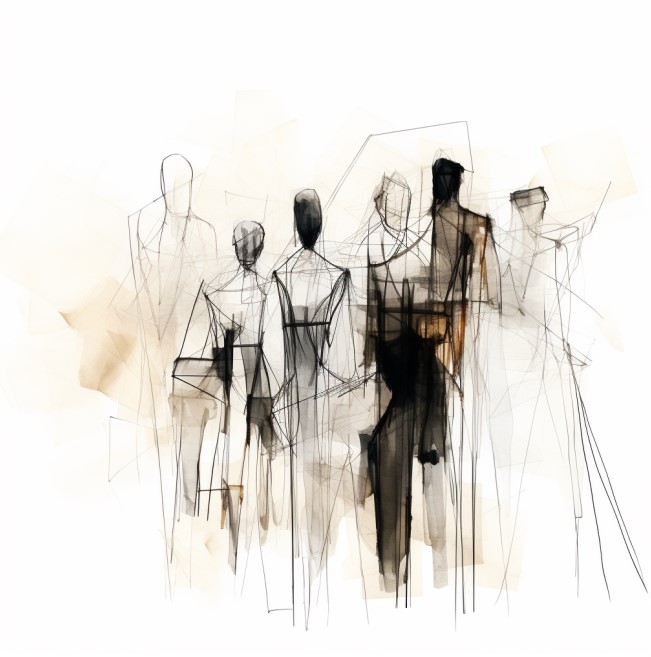 Print On Canvas - Abstract People (1200X800)