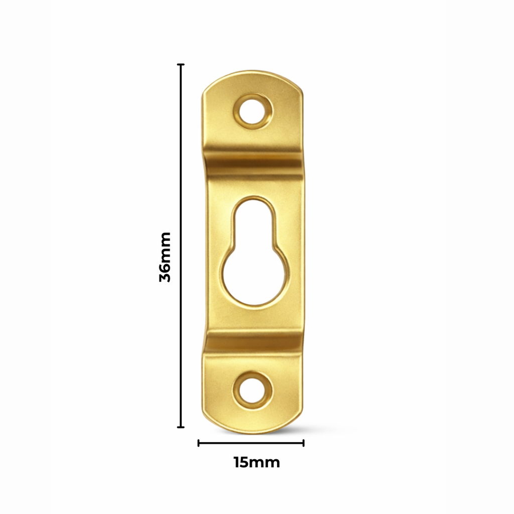 Hanger 2 Hole Key Thick 15X56mm 100 Pack Gold﻿