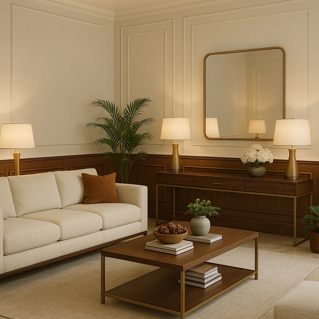 Mirror Rectangle Rounded 600X700mm Antique Gold