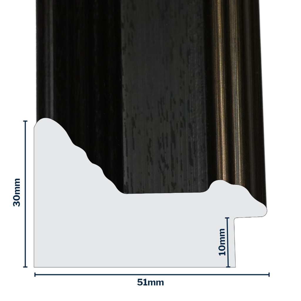 Q-Moulding W 51 X H 30 X L 2900mm Brown