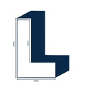 PS Moulding W 30 X H 45 X L 2900mm Natural Obech (Canvas Floater 33mm) 10mm Face