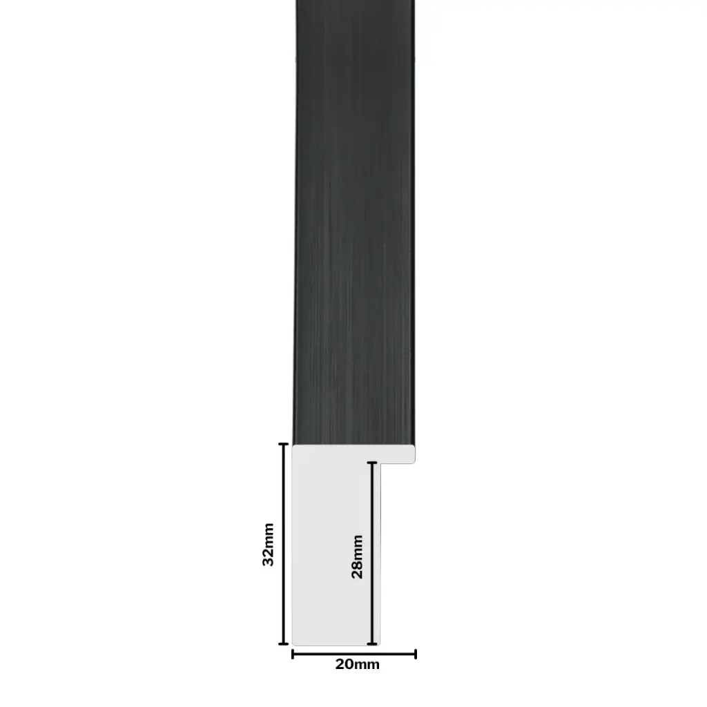PS Moulding W 20 X H 32 X L 2900mm Black