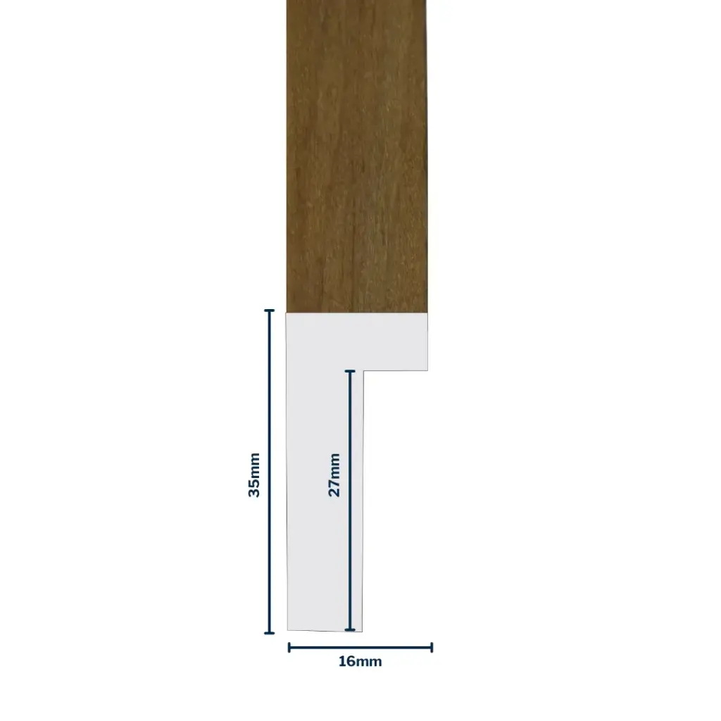 Wood Moulding W 16 X H 35 X L 2900mm Brown
