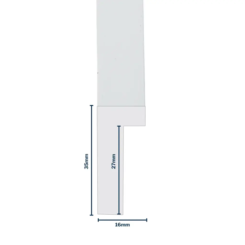 Wood Moulding W 16 X H 35 X L 2900mm White
