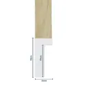 Wood Moulding W 16 X H 35 X L 2900mm Natural