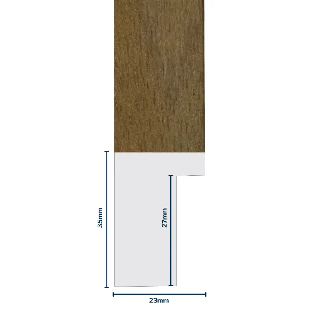 Wood Moulding W 23 X H 35 X L 2900mm Brown