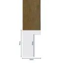 Wood Moulding W 23 X H 35 X L 2900mm Brown
